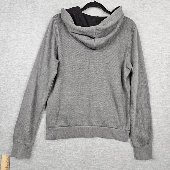 Aviator Nation Pull zip Unisex Adult Grey Hoodie Size M Stains - Picture 2 of 9